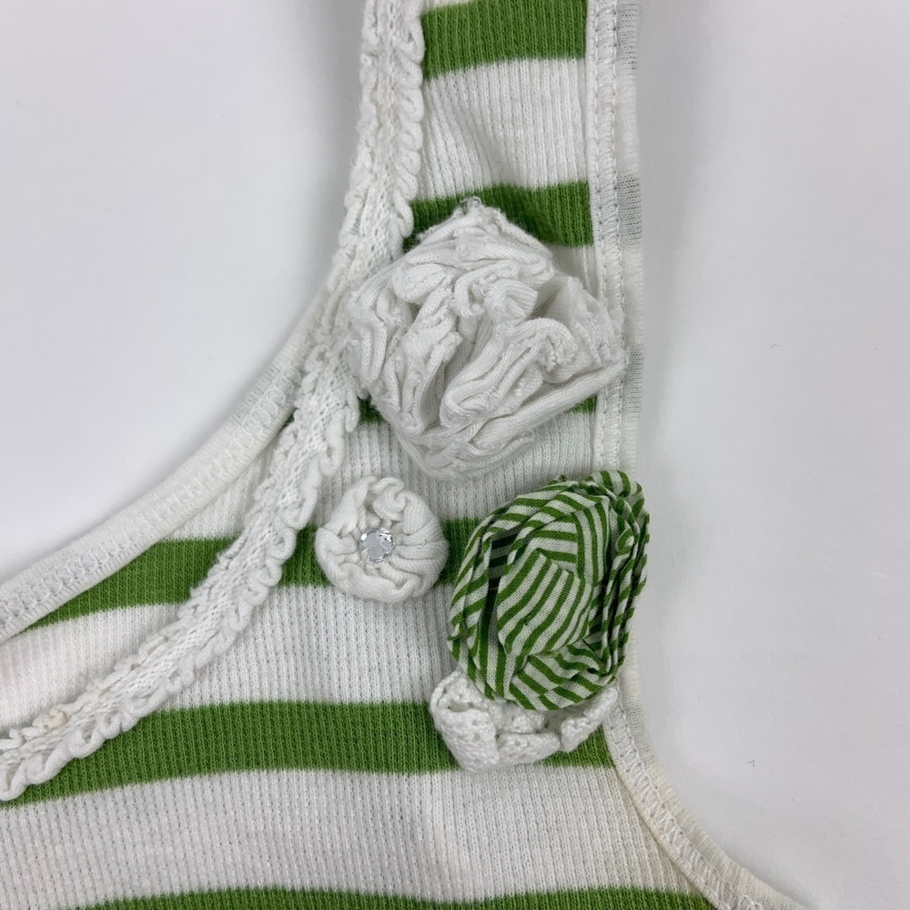 So Womens Tank Top White Green M - Picture 4 of 6